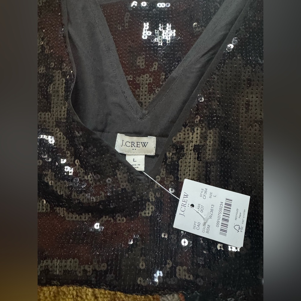 J. Crew Factory Sleeveless Sequin Top - Picture 4 of 8
